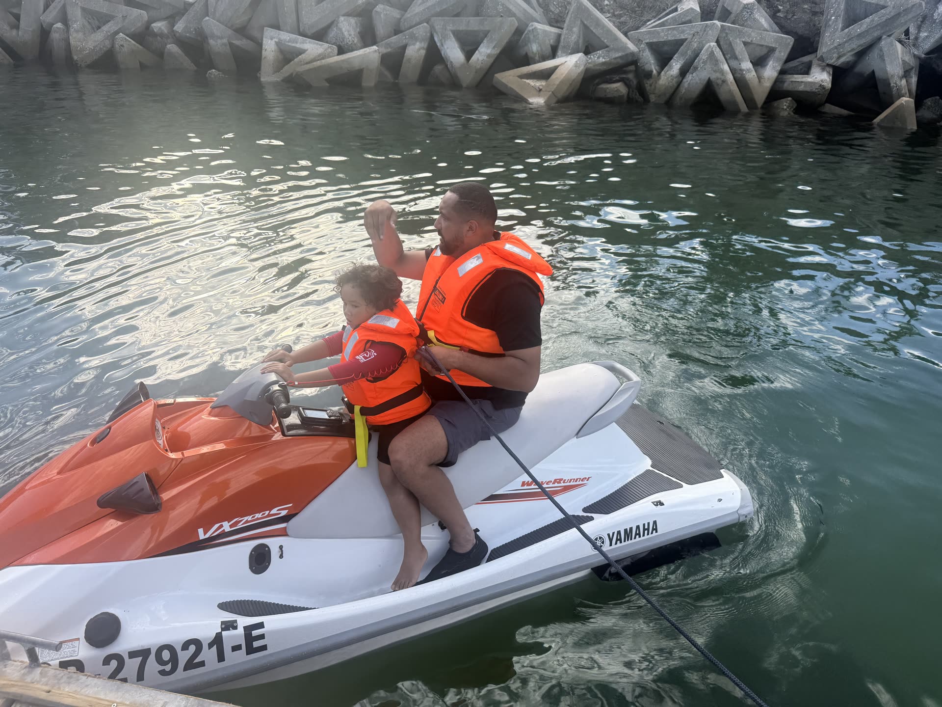 Jet ski launching from Hout Bay Harbour, Cape Town
