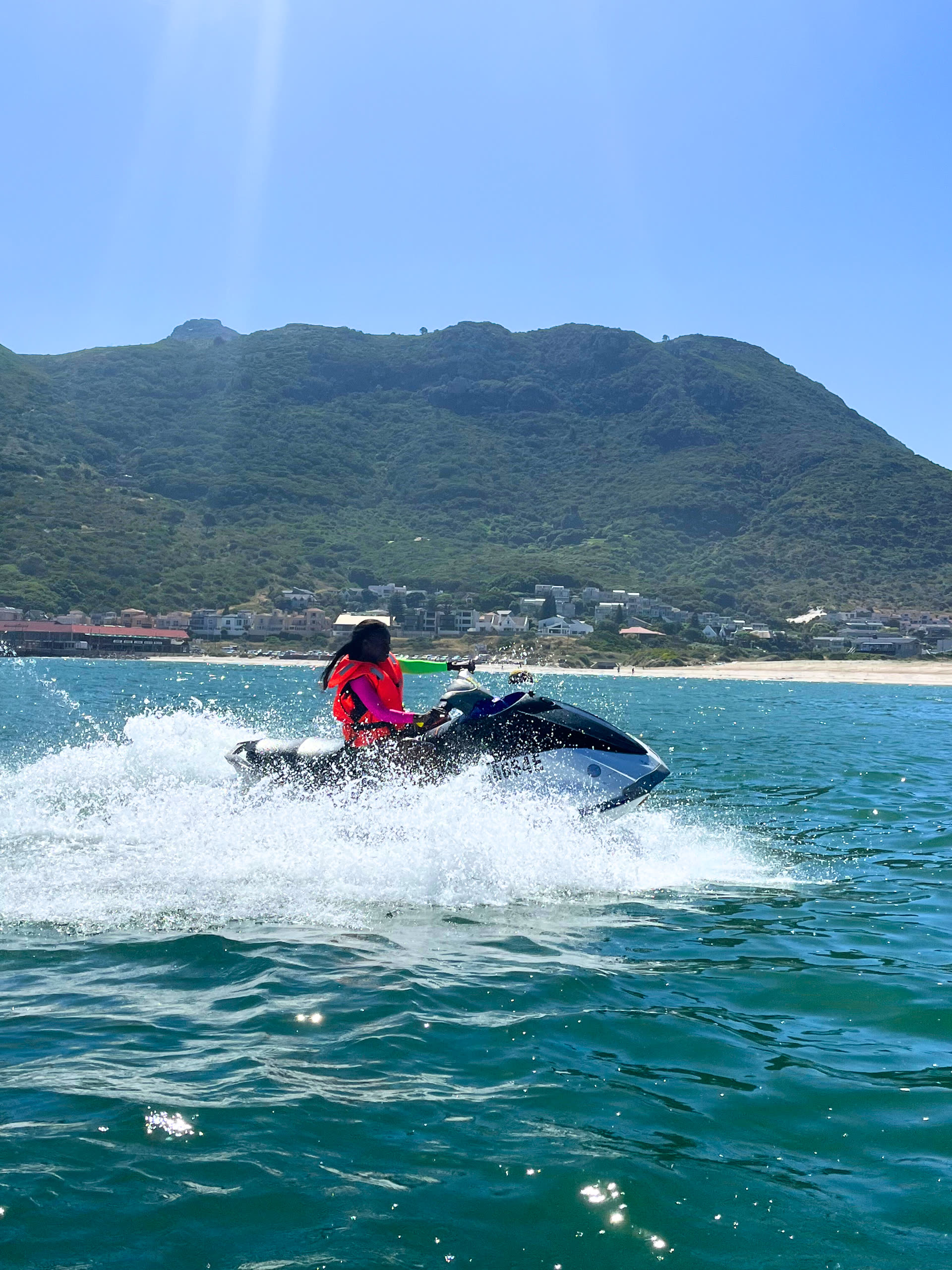 Guided jet ski tour on the Atlantic Ocean off Cape Town