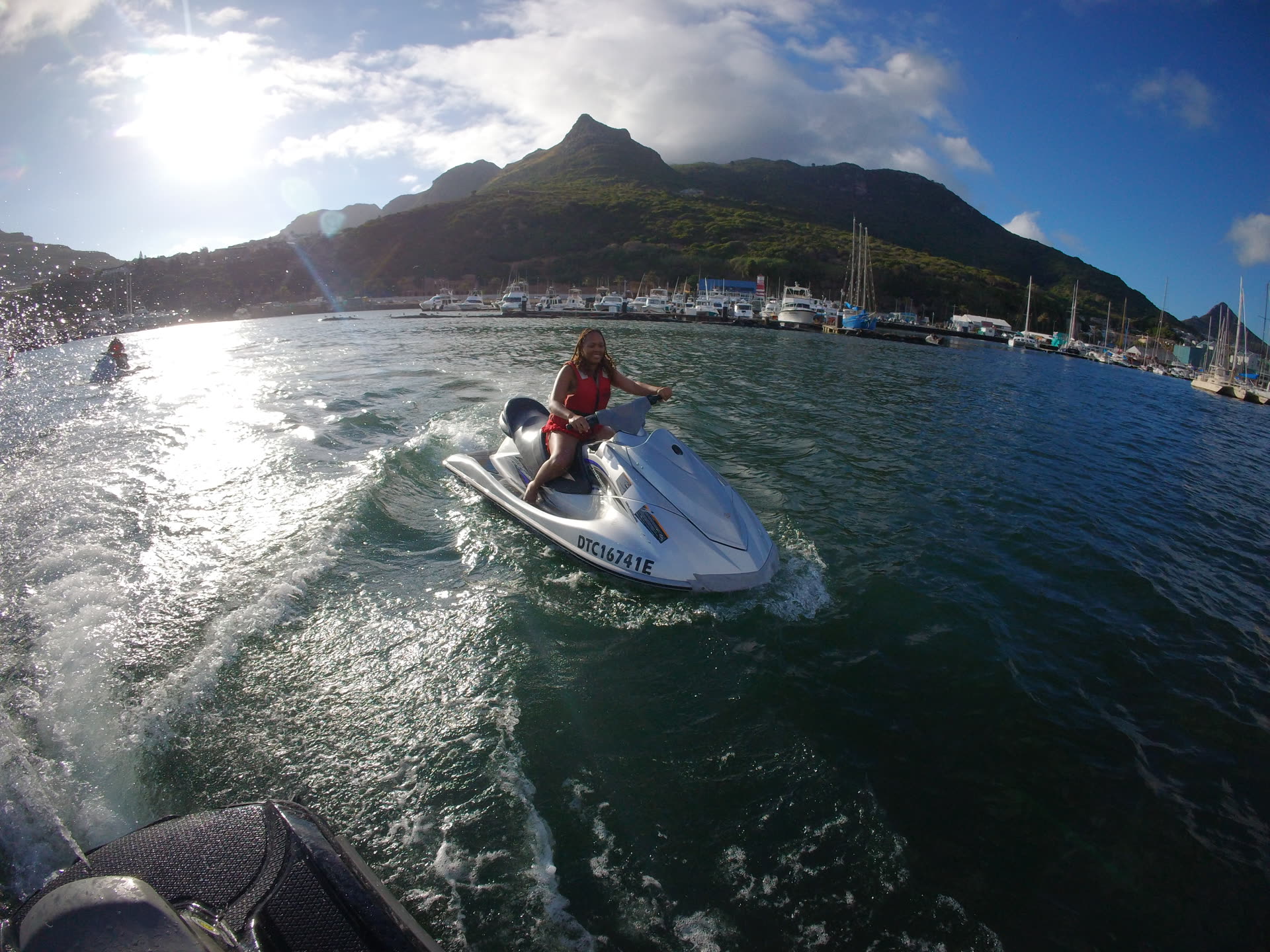 Group jet ski tour on the Atlantic off Cape Town