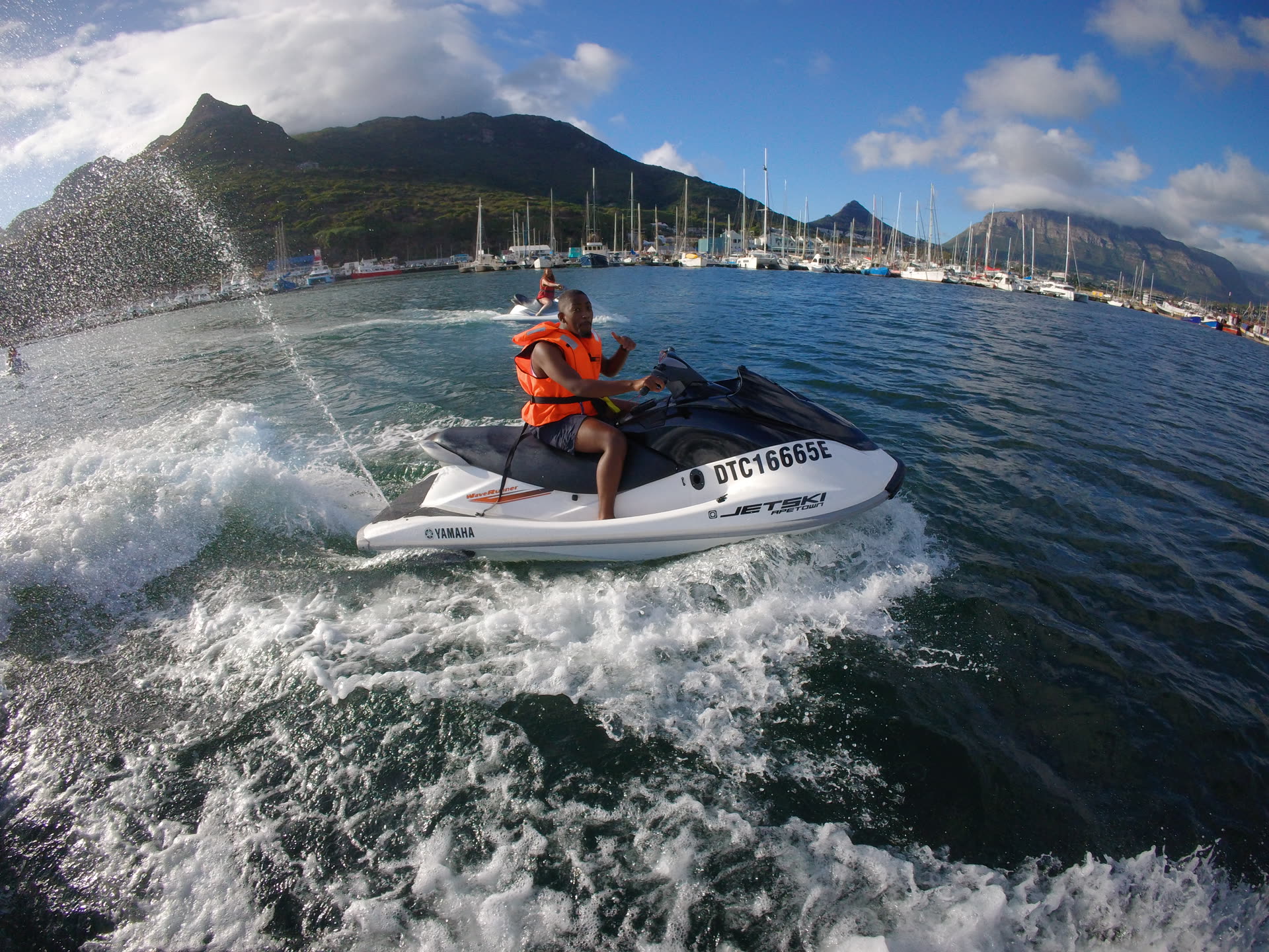 Jet ski ride on the Atlantic Ocean off Cape Town