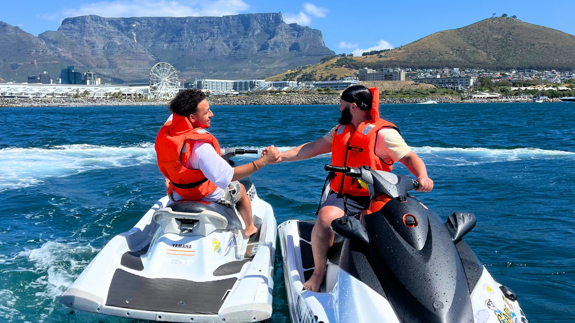 Sunset jet ski ride out of Hout Bay, Cape Town